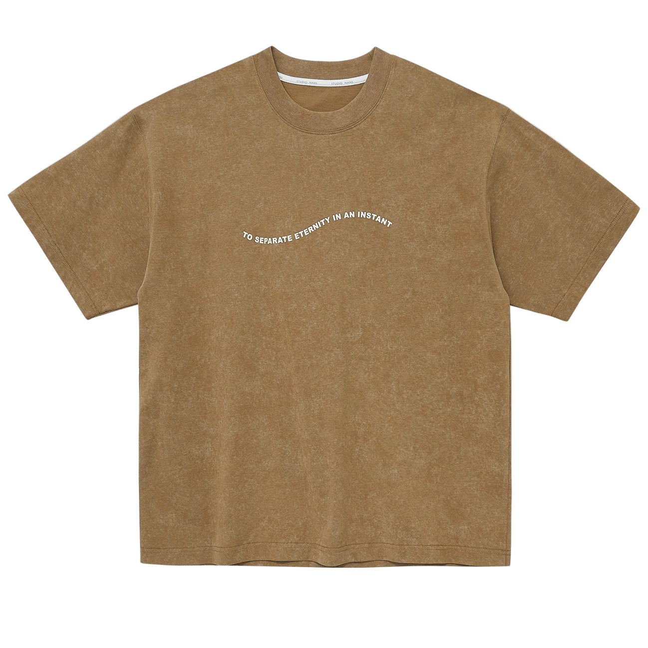 Men’s Oversized Heavyweight Vintage Dyed T-Shirt – Gray / Tan