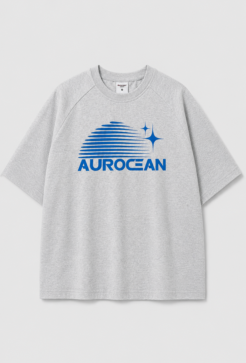 Aurocean Thermal Print Oversized T-Shirt – Grey