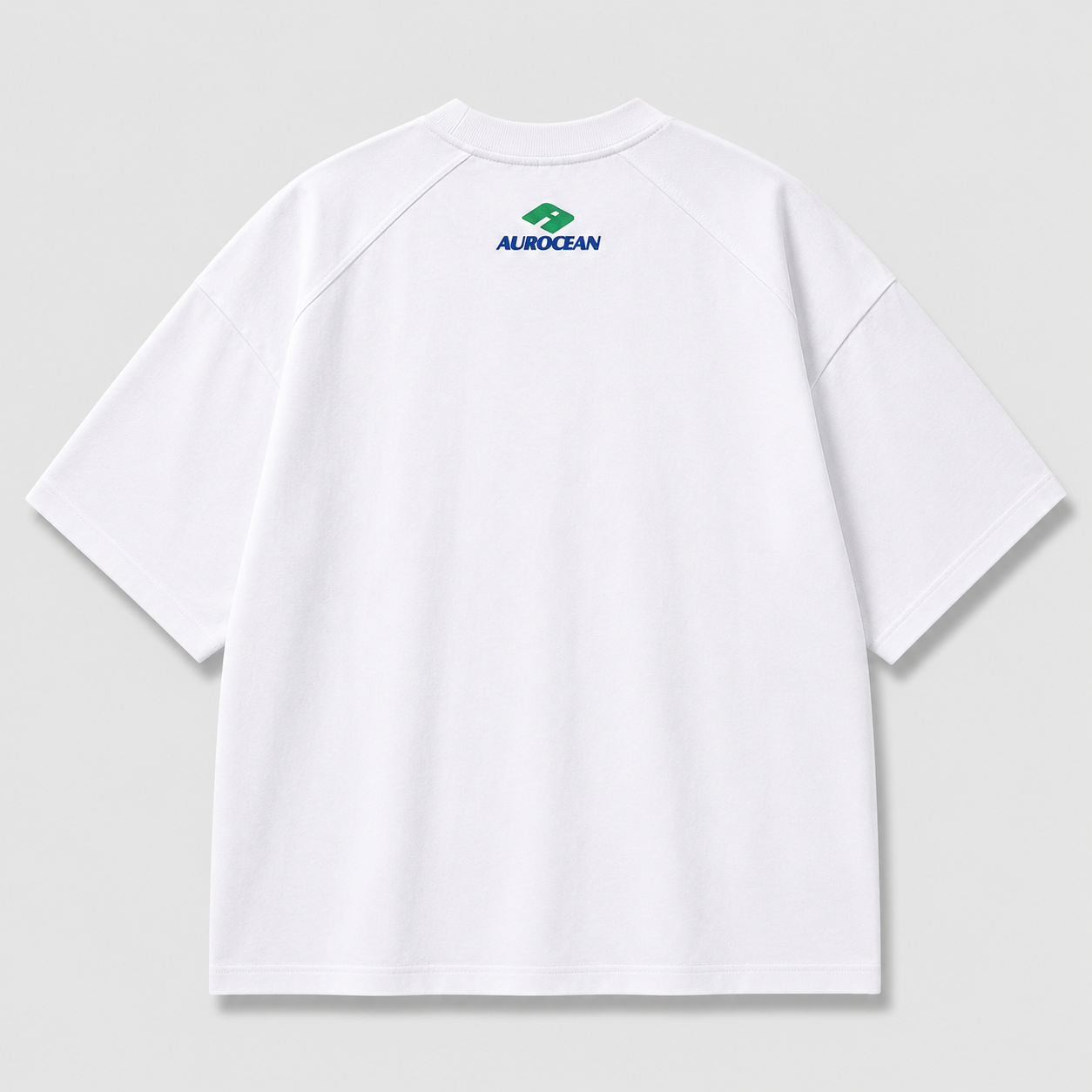Aurocean Vintage Contrast Print Oversized T-Shirt – White