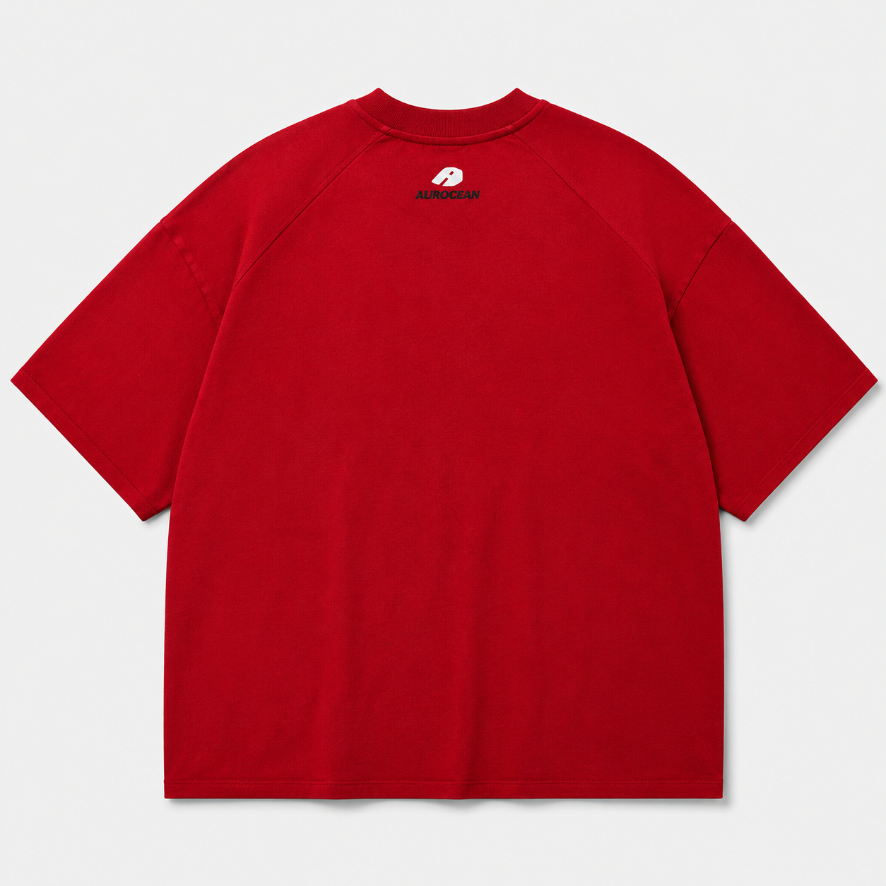 Aurocean Vintage Oversized Cotton T-Shirt – Red