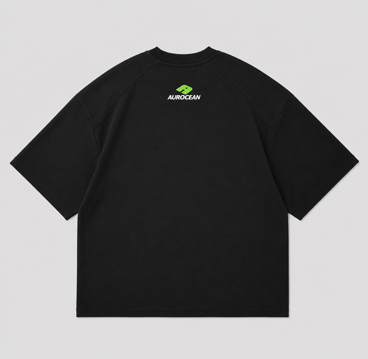 Aurocean Vintage Utility Oversized T-Shirt – Black