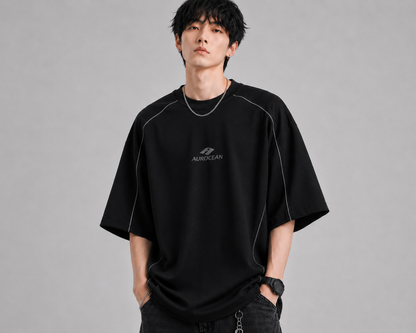 Aurocean Embroidered Oversized Sports T-Shirt