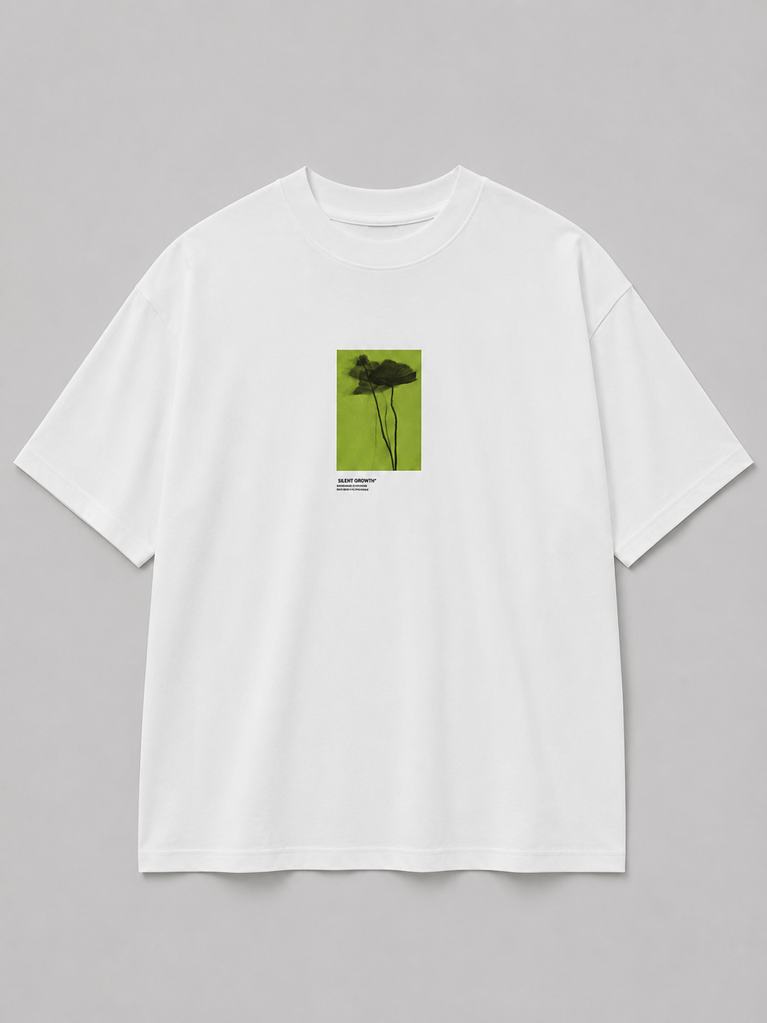NANS “Silent Growth” Floral Silhouette Oversized T-Shirt