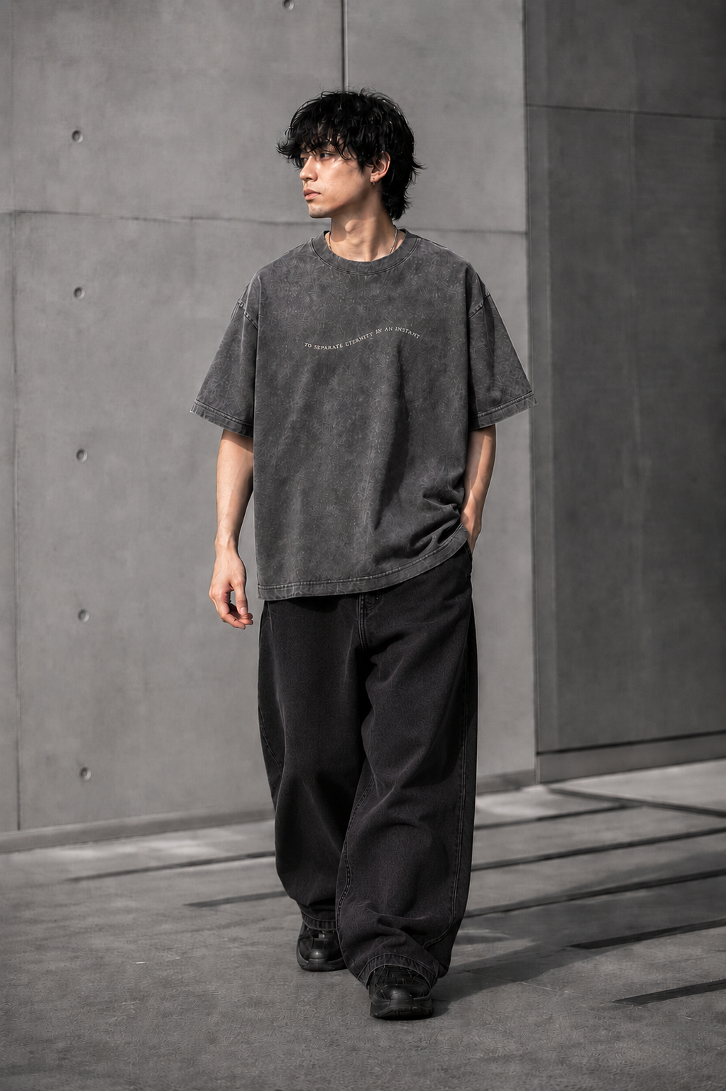 NANS Vintage Washed Graphic Oversized T-Shirt