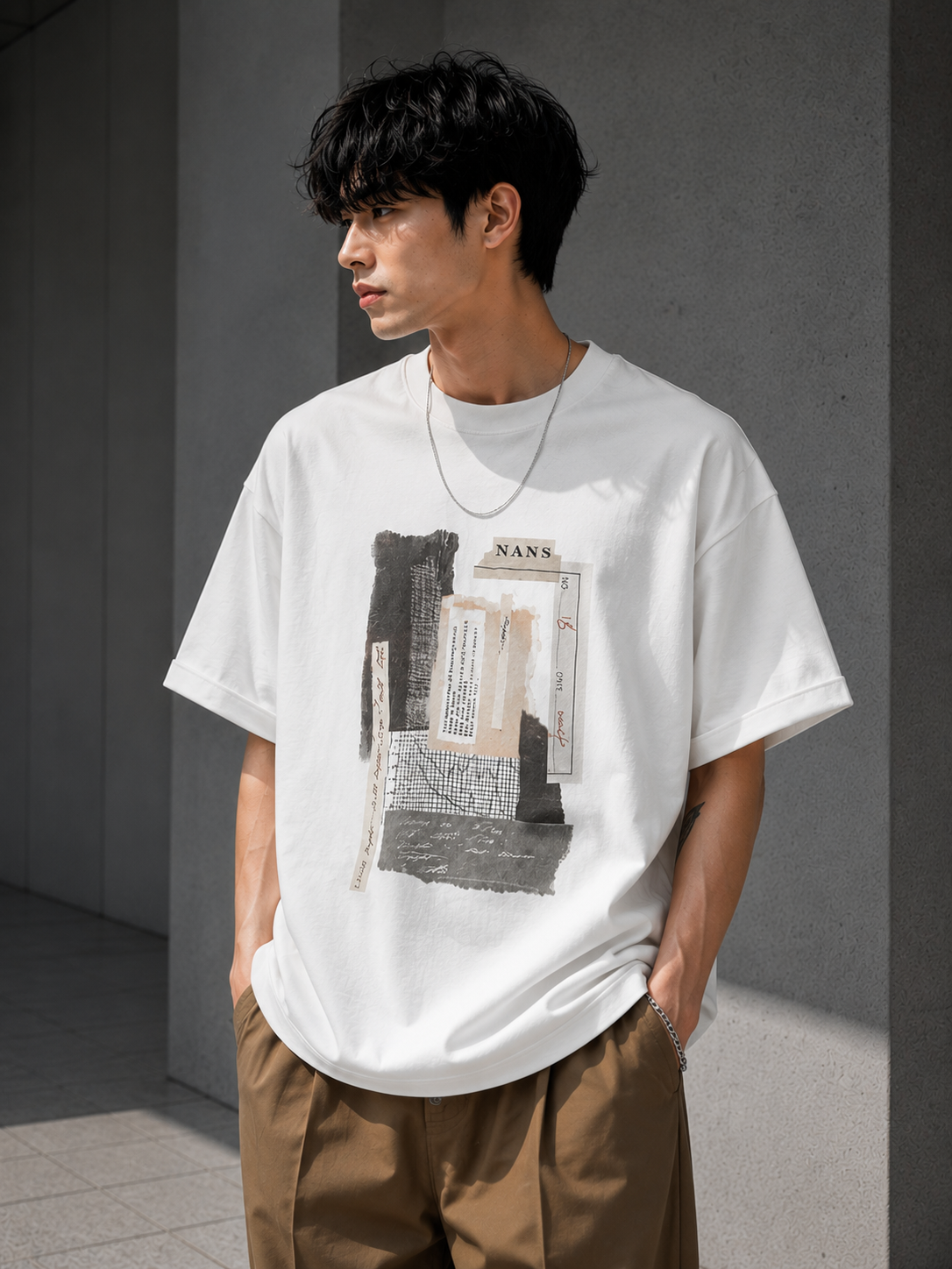 NANS Brush Print T-Shirt