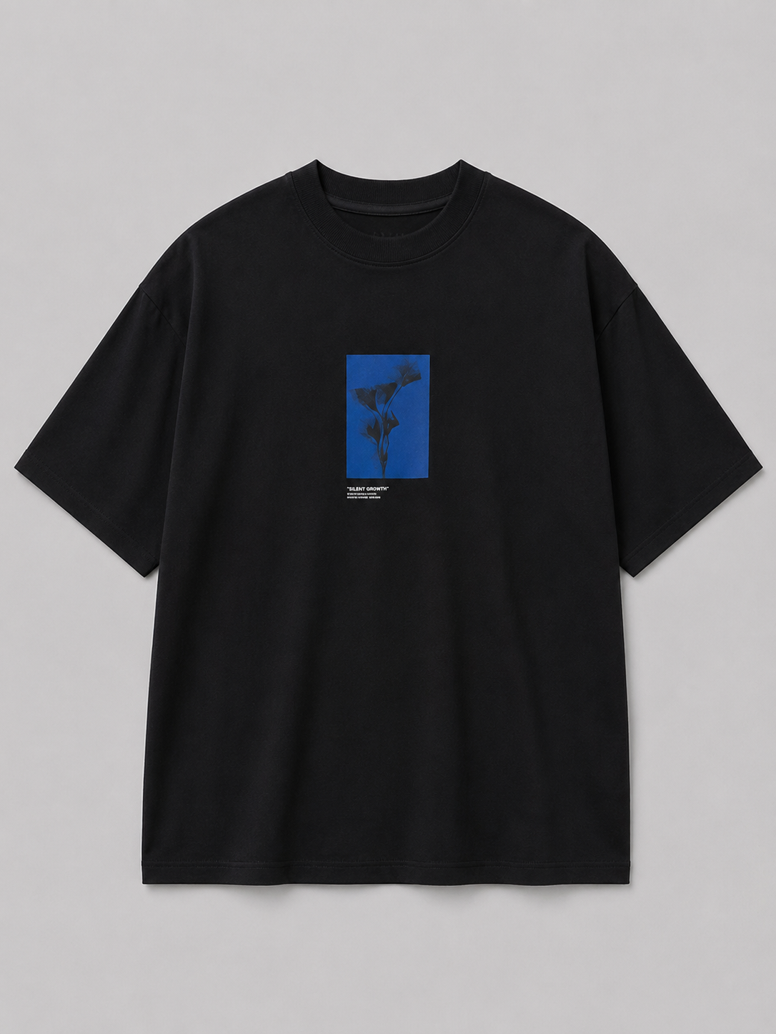 NANS “Silent Growth” Floral Silhouette Oversized T-Shirt