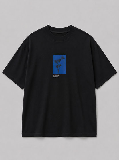 NANS “Silent Growth” Floral Silhouette Oversized T-Shirt