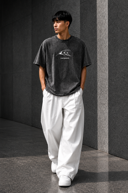 Future Structure Metallic Logo Washed T-Shirt
