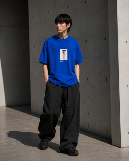 NANS “Silent Growth” Floral Silhouette Oversized T-Shirt