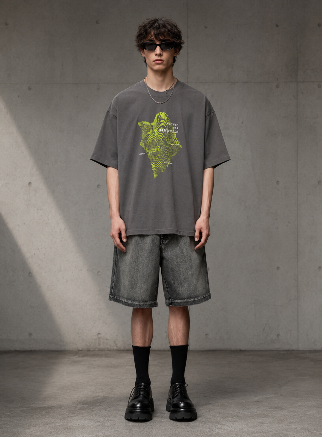 NANS Abstract Graphic Oversized T-Shirt