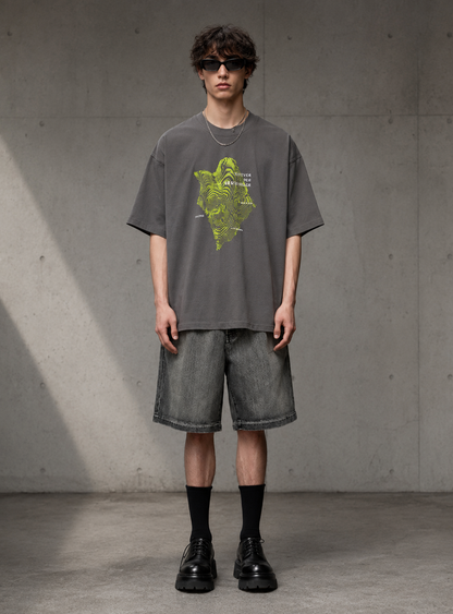 NANS Abstract Graphic Oversized T-Shirt