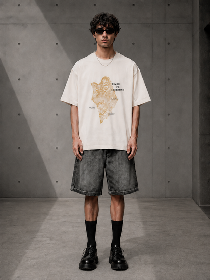 NANS Abstract Graphic Oversized T-Shirt