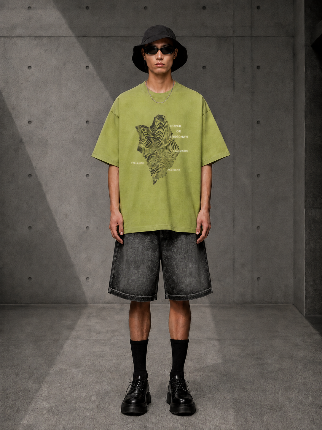 NANS Abstract Graphic Oversized T-Shirt
