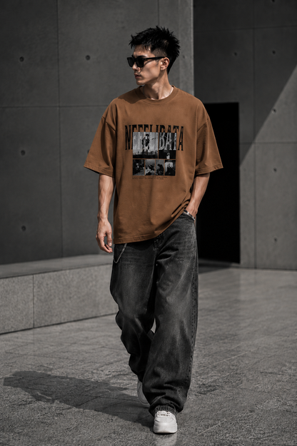 NANS Photo Letter Print T-Shirt