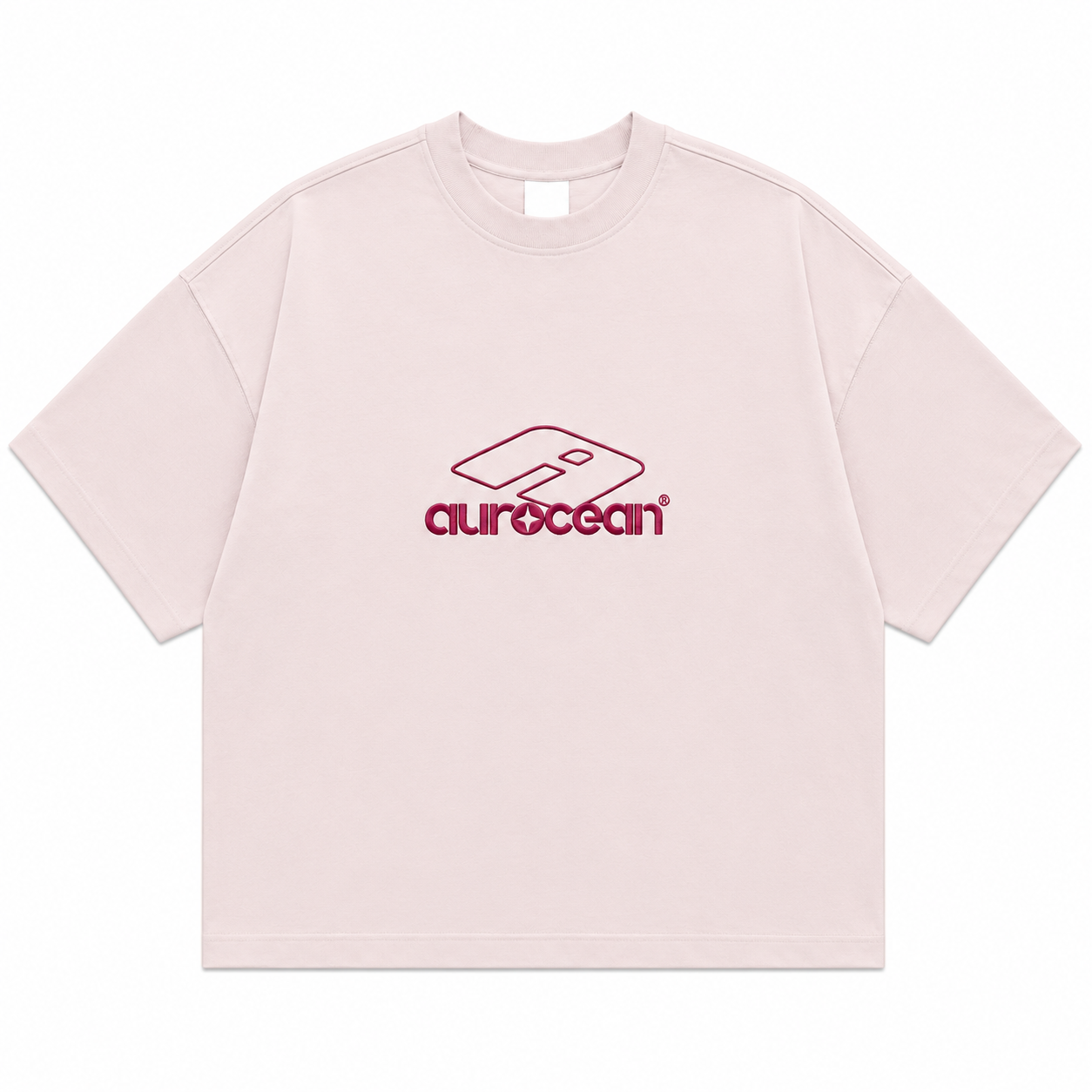 Aurocean Red Label Distressed Edge Oversized T-Shirt