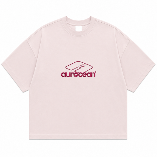 Aurocean Red Label Distressed Edge Oversized T-Shirt