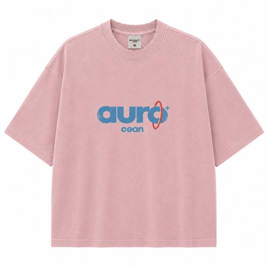 Aurocean Washed Distressed Edge Oversized T-Shirt