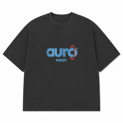 Aurocean Washed Distressed Edge Oversized T-Shirt