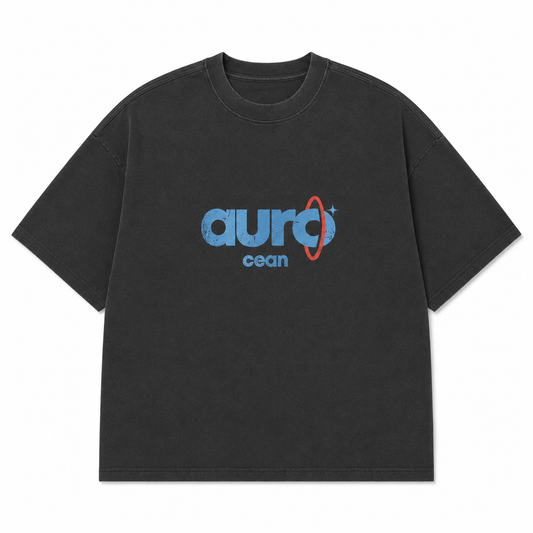 Aurocean Washed Distressed Edge Oversized T-Shirt