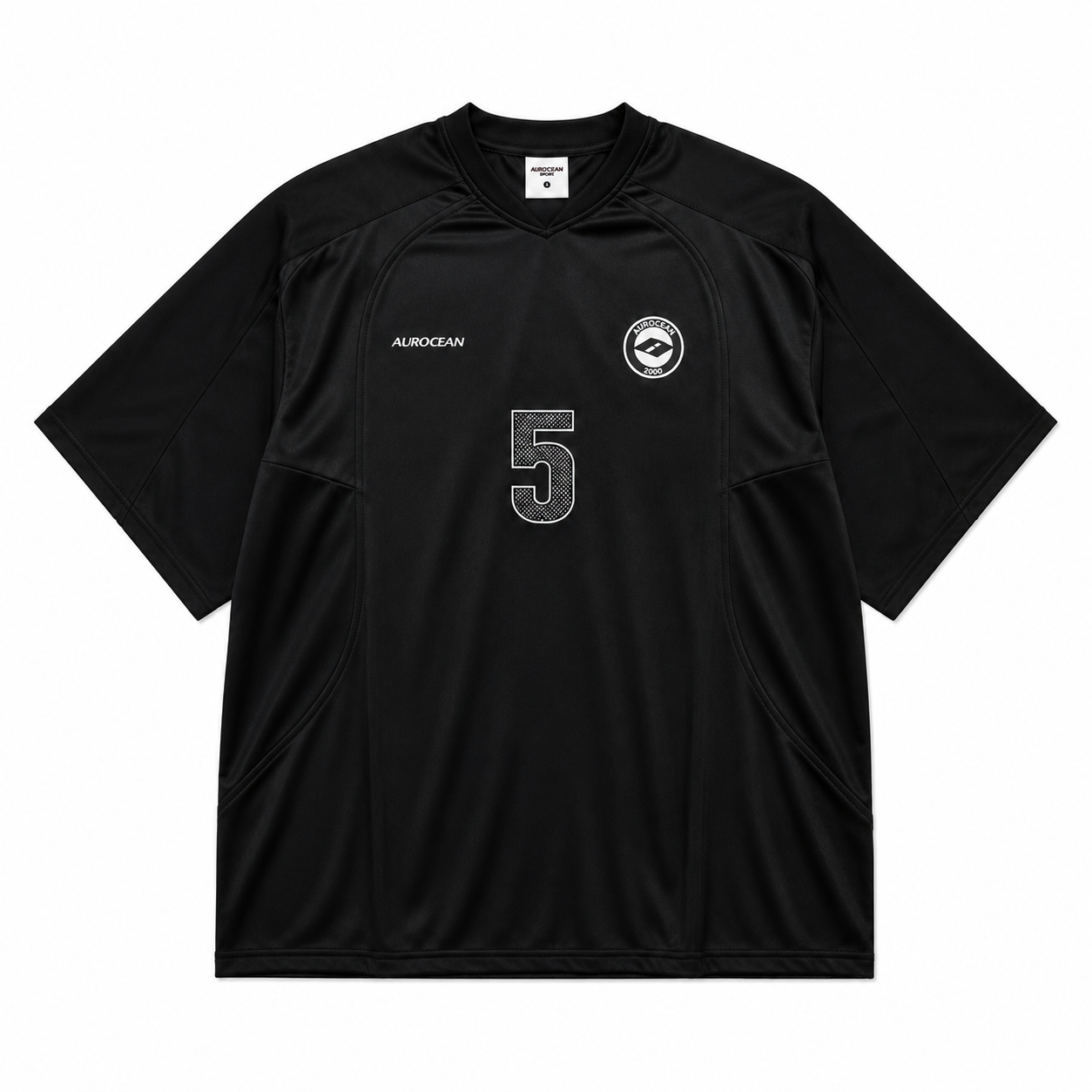 Aurocean Dark Embroidered Oversized Jersey T-Shirt