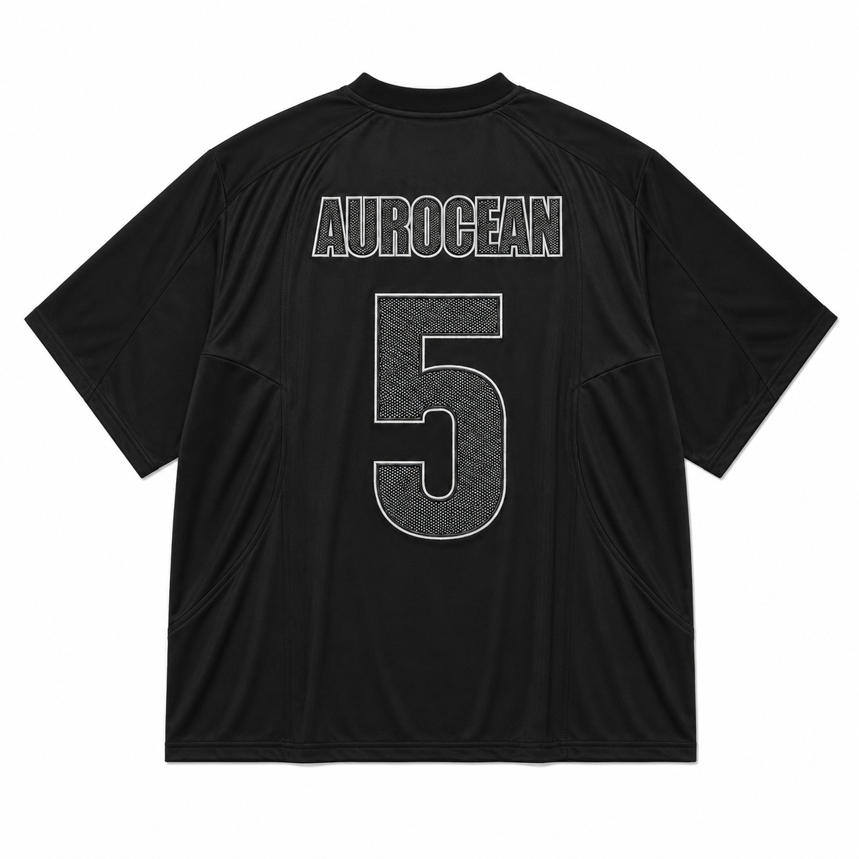 Aurocean Dark Embroidered Oversized Jersey T-Shirt