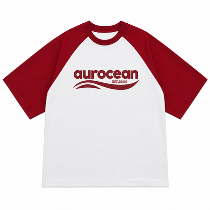 Aurocean American Vintage Raglan Oversized T-Shirt