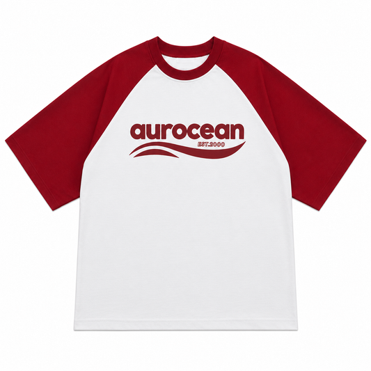 Aurocean American Vintage Raglan Oversized T-Shirt