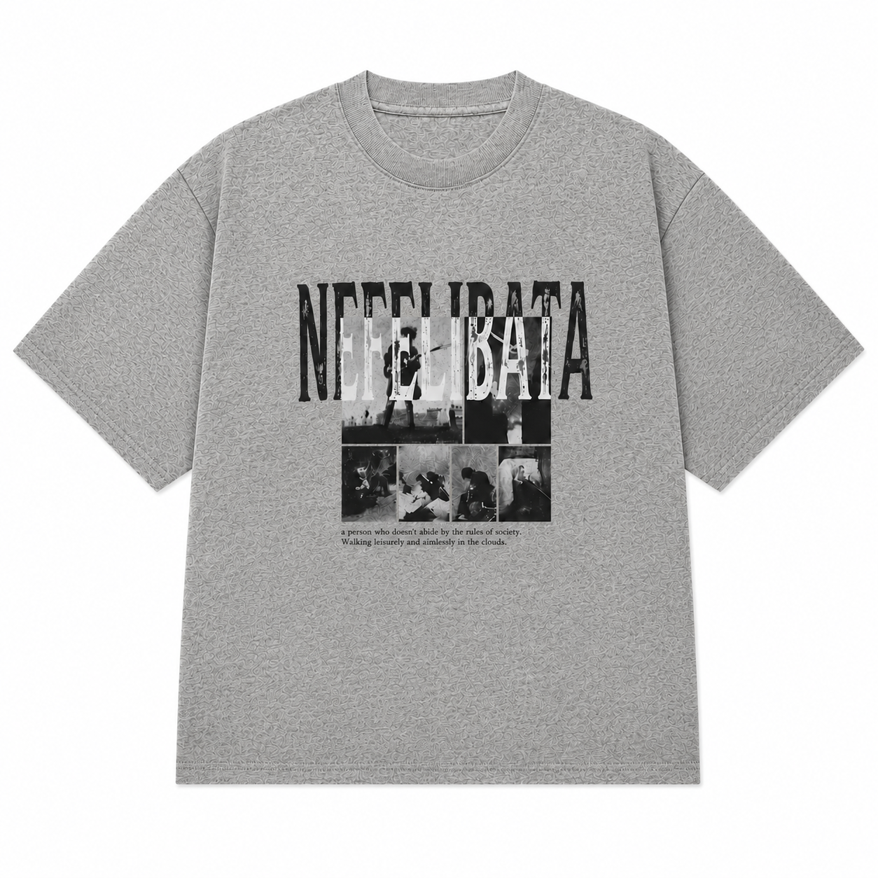 NANS Photo Letter Print T-Shirt
