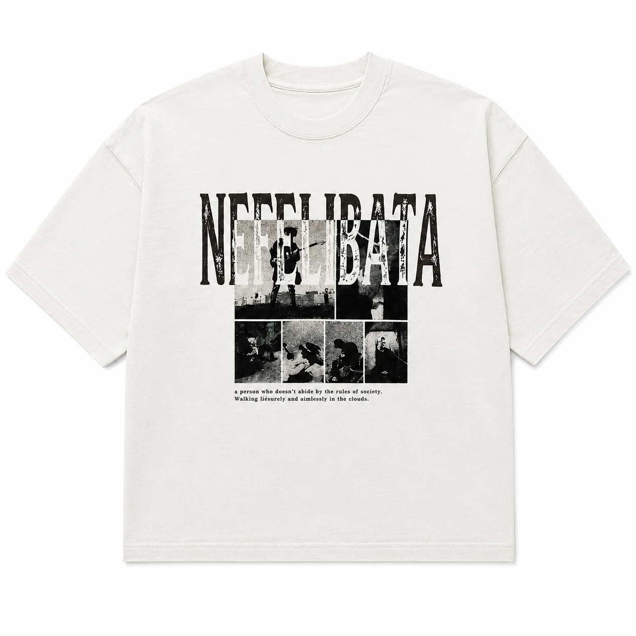NANS Photo Letter Print T-Shirt