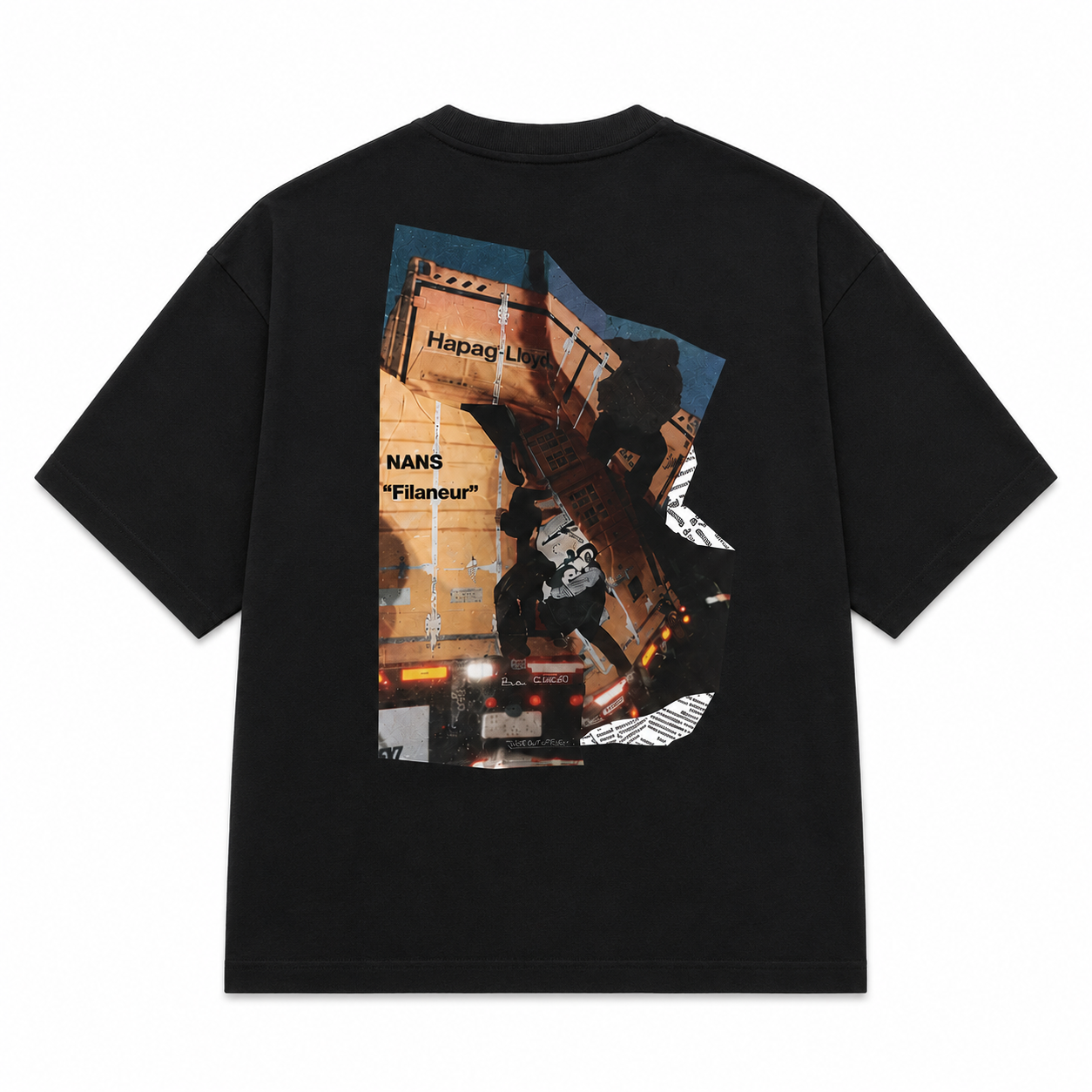 NANS Embroidered Digital Graphic T-Shirt