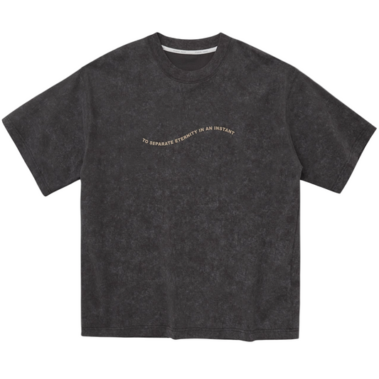 Men’s Oversized Heavyweight Vintage Dyed T-Shirt – Gray / Tan